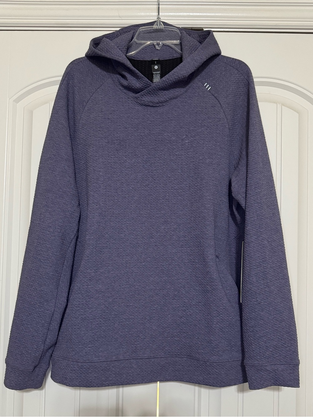 Lululemon Textured Double Knit Cotton Hoodie Hazy Grape Size Large